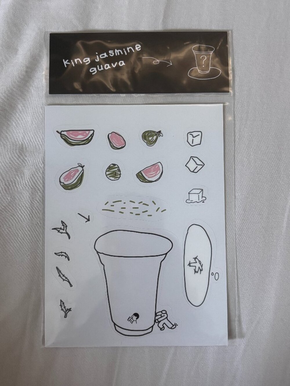 HeyTea Limited Edition King Jasmine Guava Exclusive Sticker Set